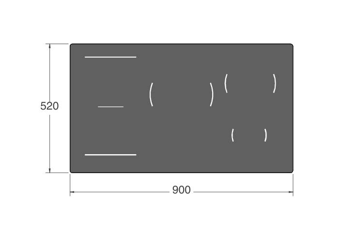 90 cm piano induzione, 5 zone, display TFT | Bertazzoni